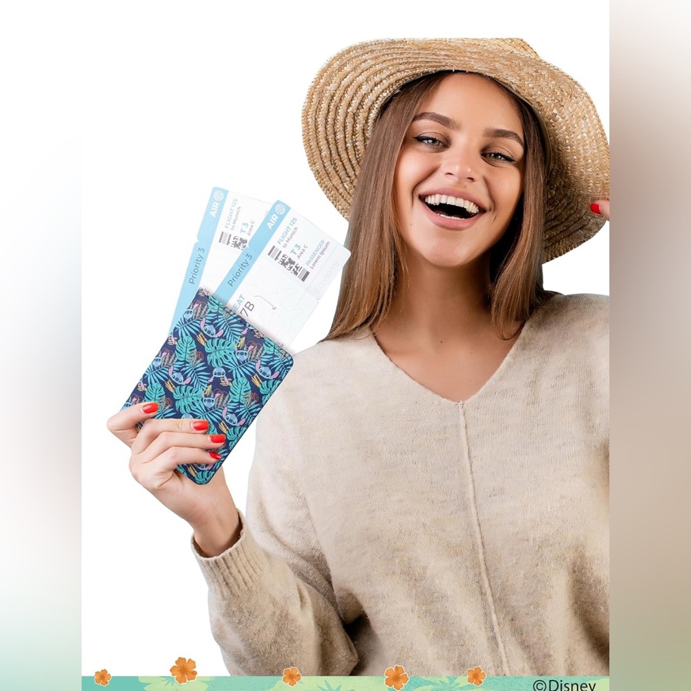 Disney Stitch Hawaiian Passport Holder - Picture 2 of 9